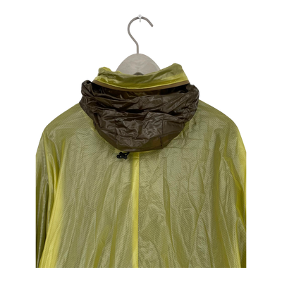 Embassy of Bricks and Logs marpak rain jacket, lime green | woman L