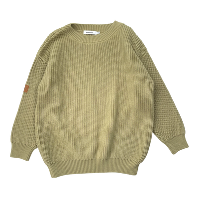 Metsola knitted sweater, olive | 122/128cm