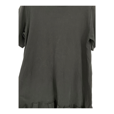 Kaiko ruffle t-shirt dress, black | woman L