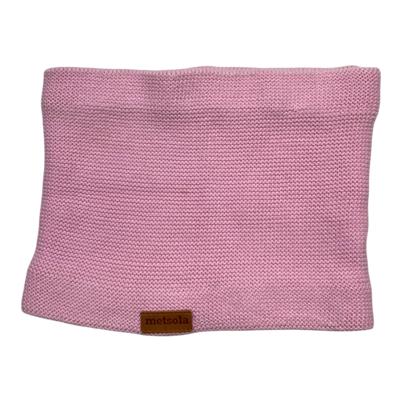 Metsola knit cotton tube scarf, pink | onesize