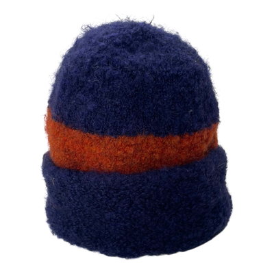 Marimekko emma beanie, orange / blue | onesize