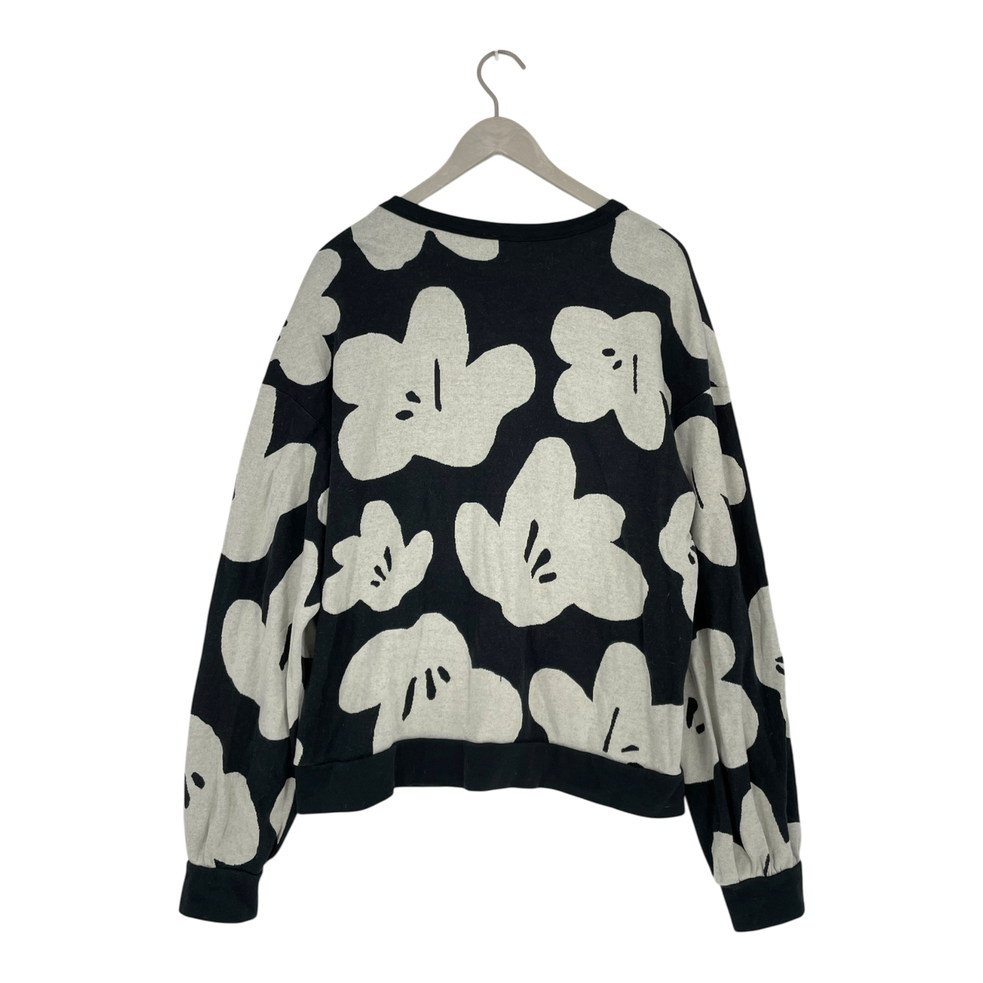 Mainio jaquard sweatshirt, flowers | woman L/XL