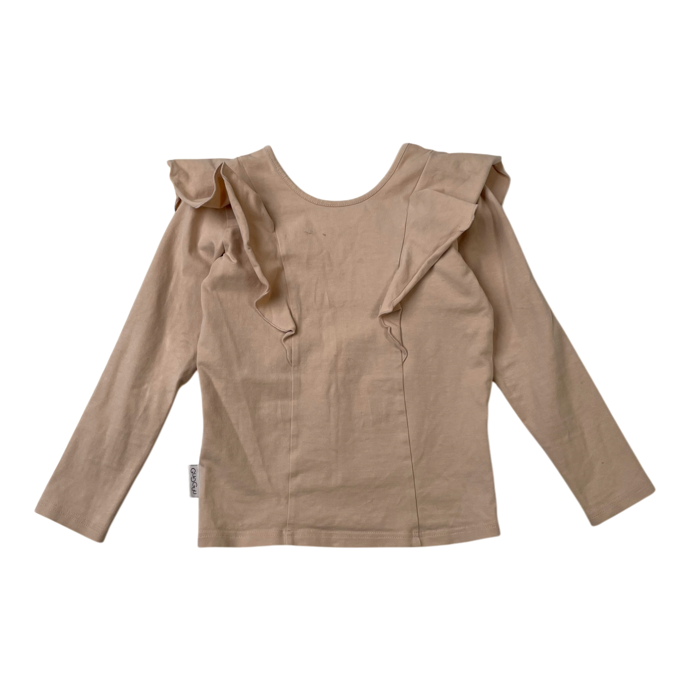 Gugguu frill shirt, wheat | 104cm