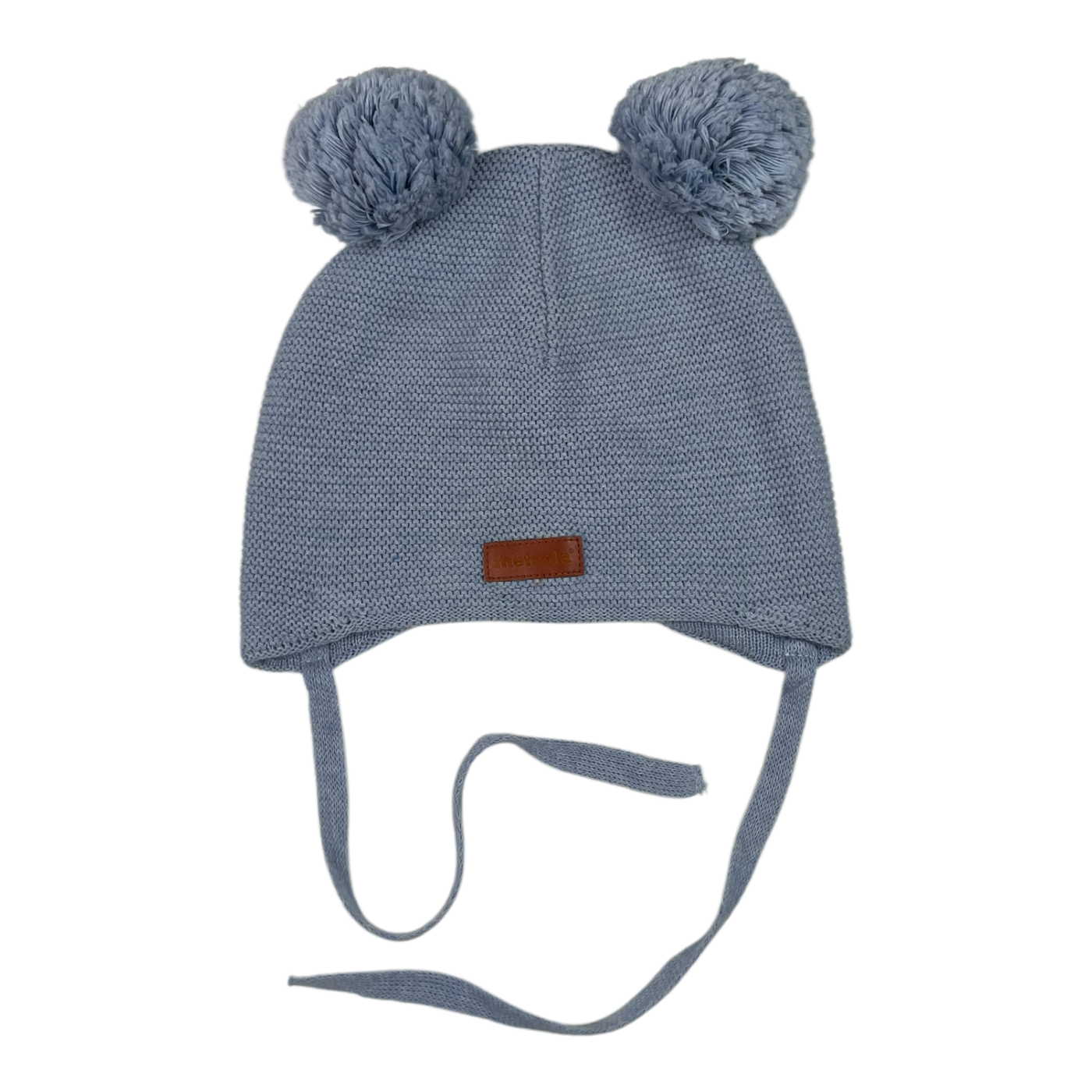 Metsola knitted cotton beanie, baby blue | 3-4y