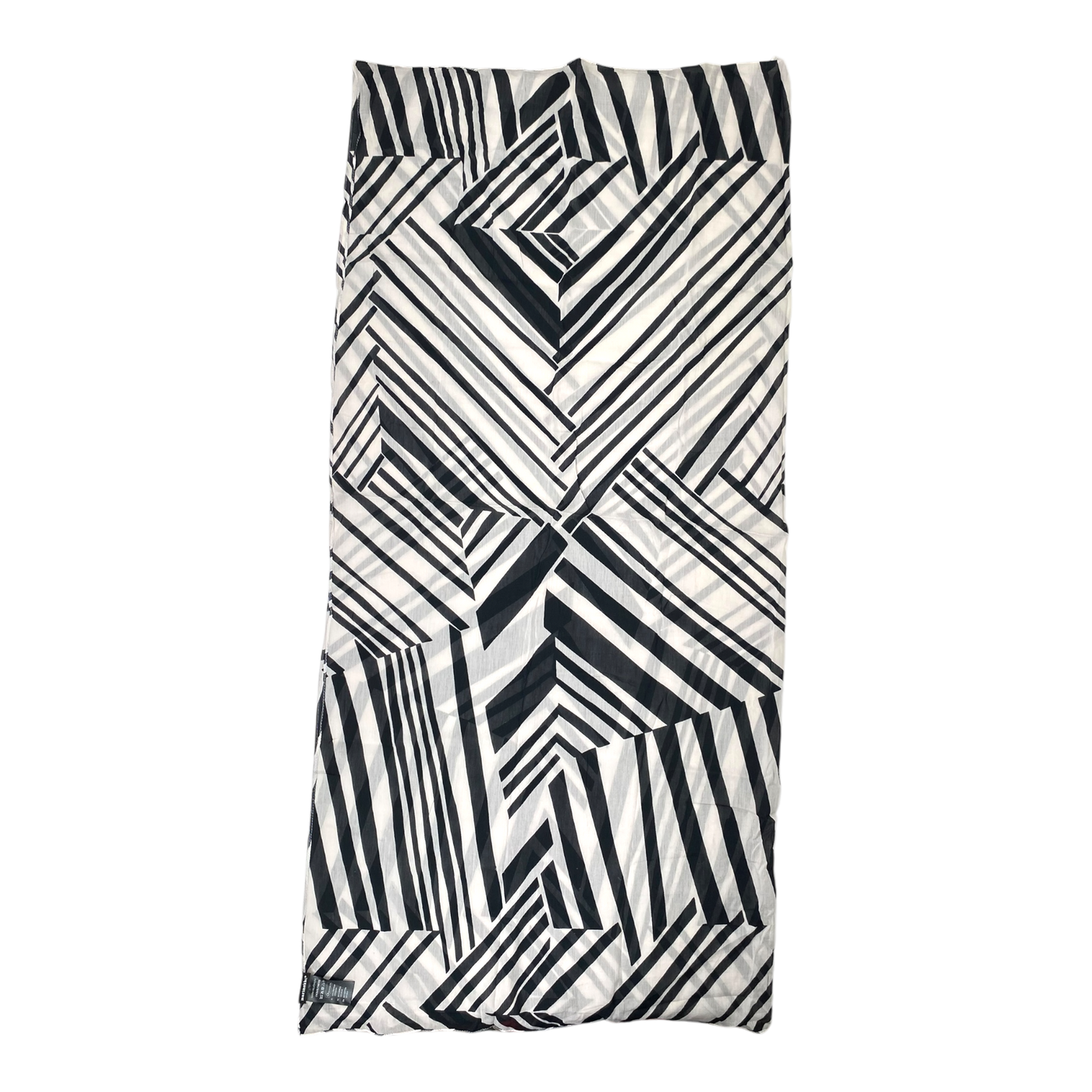 Marimekko kaira silk and cotton mix scarf, black/white