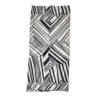 Marimekko kaira silk and cotton mix scarf, black/white