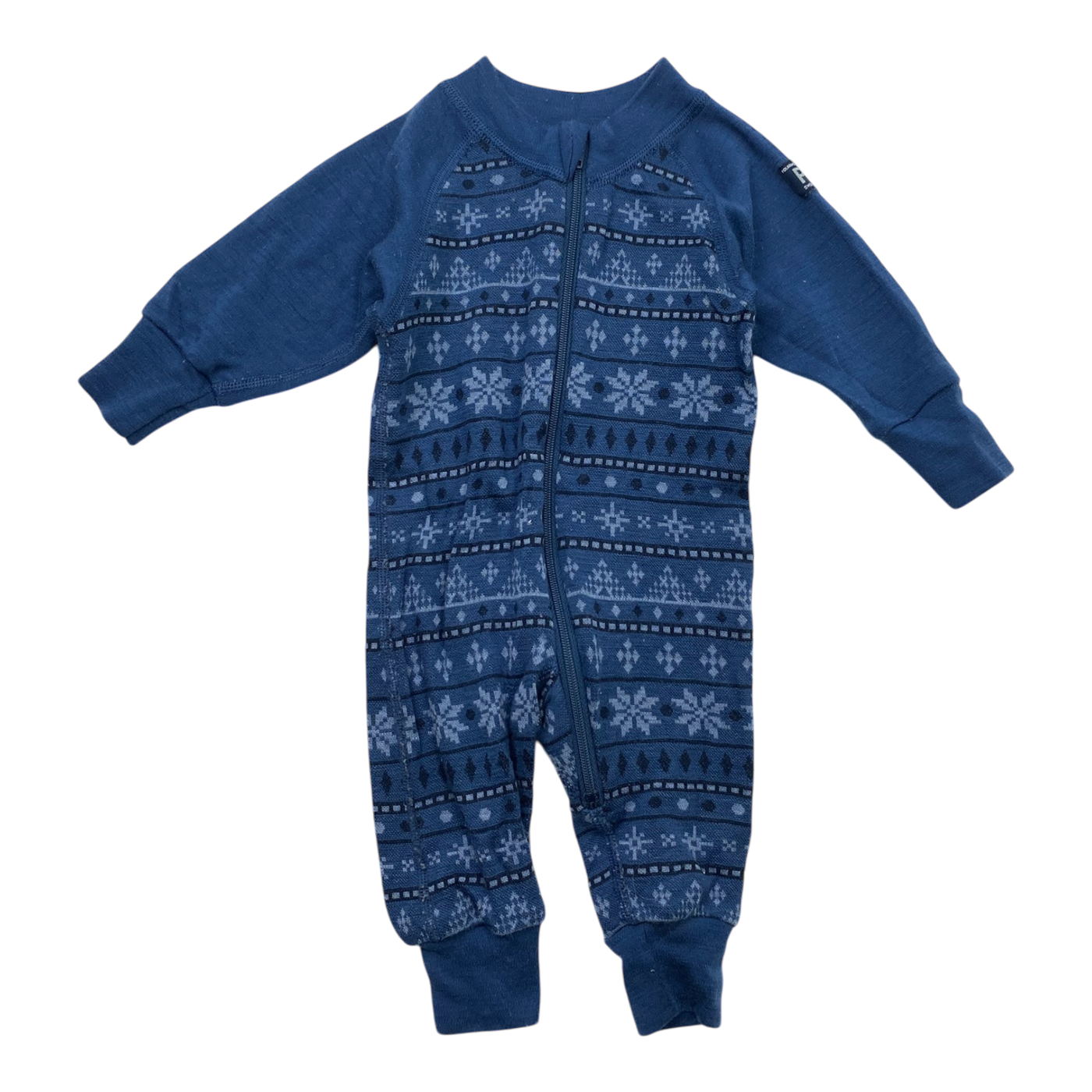 Polarn O. Pyret merino overall, blue | 56cm