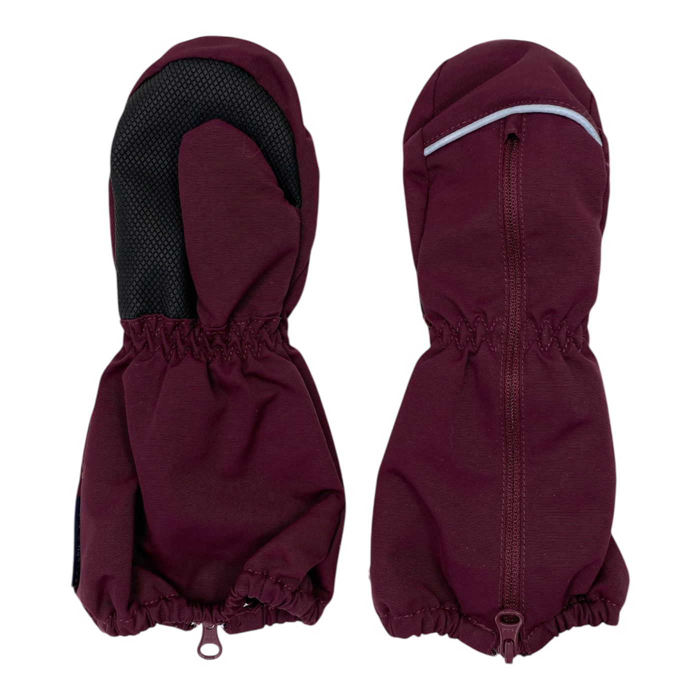 Polarn O. Pyret shell mittens, burgundy | 2-4y