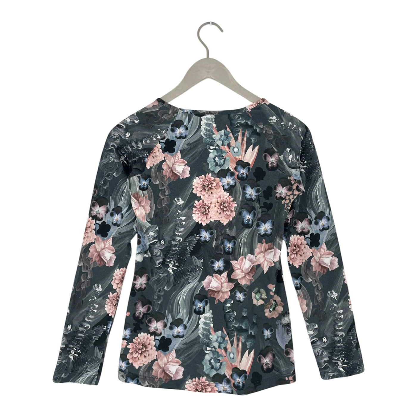Versonpuoti shirt, grey flowers | woman S