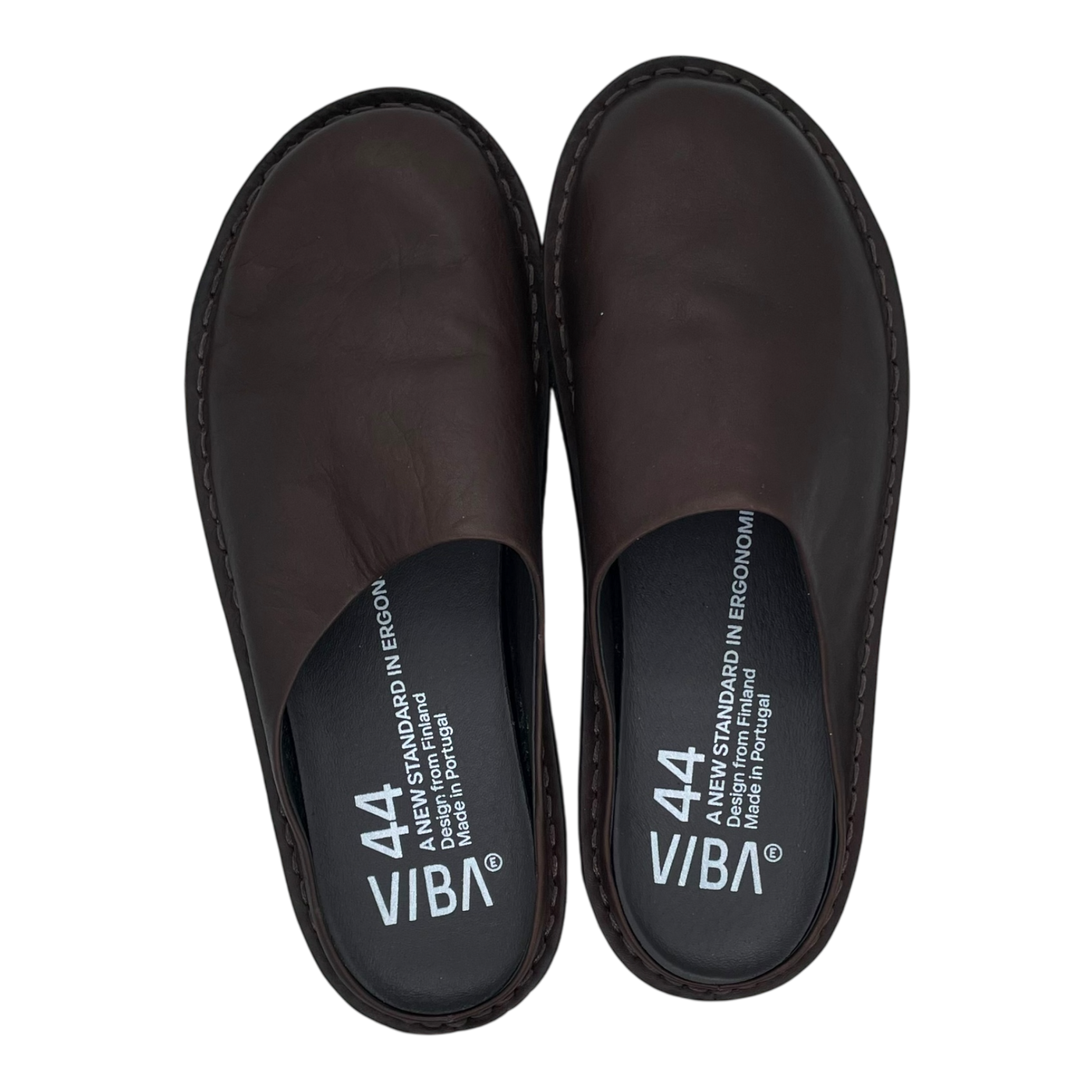 VIBAe Roma leather slippers, cocoa brown | 44