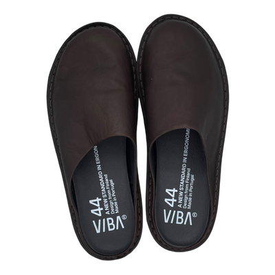 VIBAe Roma leather slippers, cocoa brown | 44