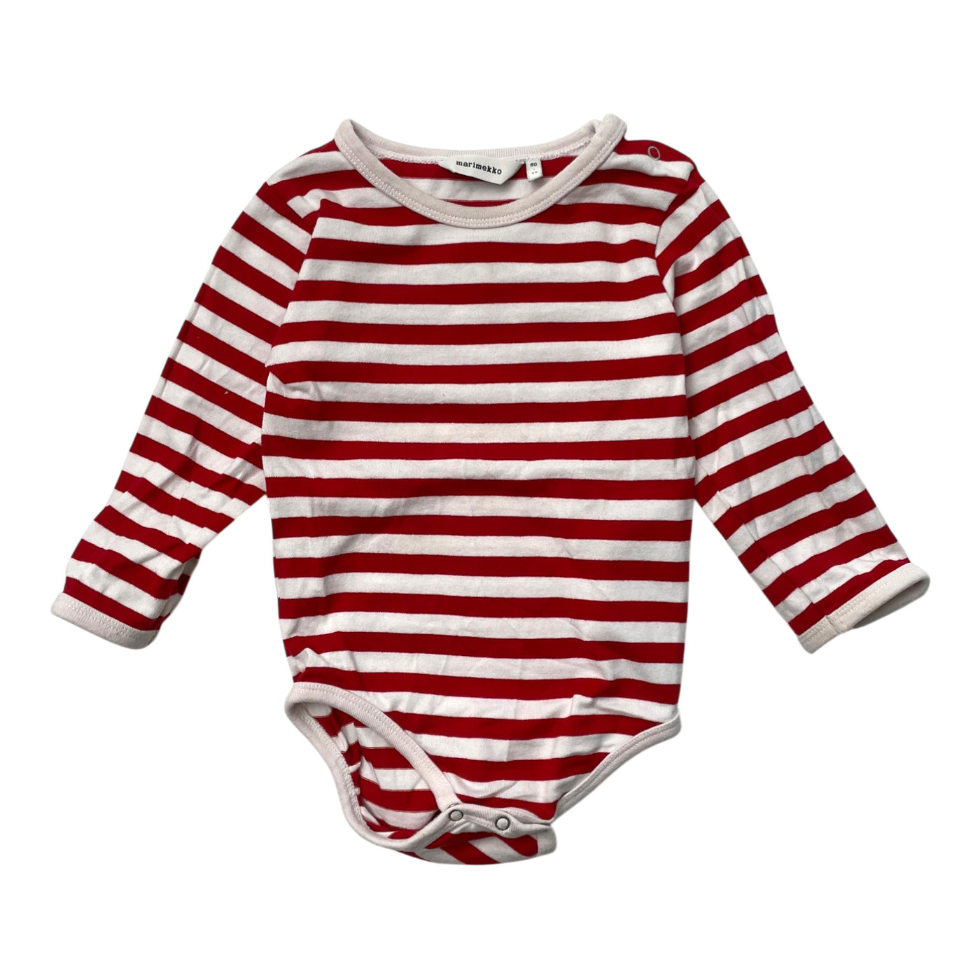 Marimekko vinde stripe body, red & white | 80cm