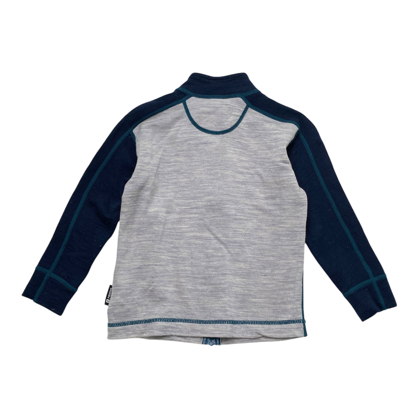 Reima wool baselayer shirt, midnight blue / grey | 92cm