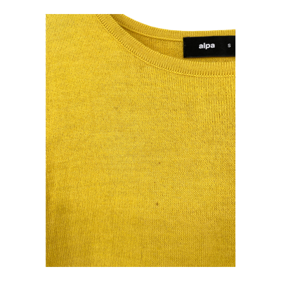Alpa moonlight knit dress, yellow | woman S