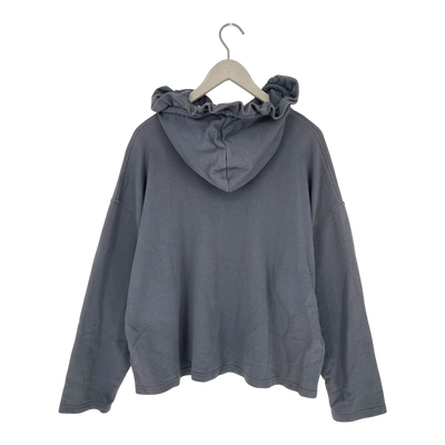 R/H Studio frill hoodie, grey | woman XL