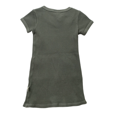 Mainio waffle dress, green | 86/92cm