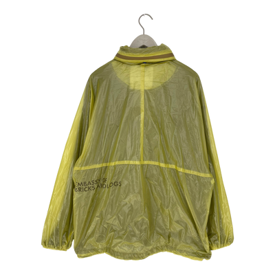 Embassy of Bricks and Logs marpak rain jacket, lime green | woman L