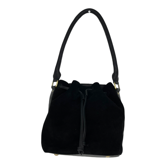 Holzrichter suede bucket bag, black