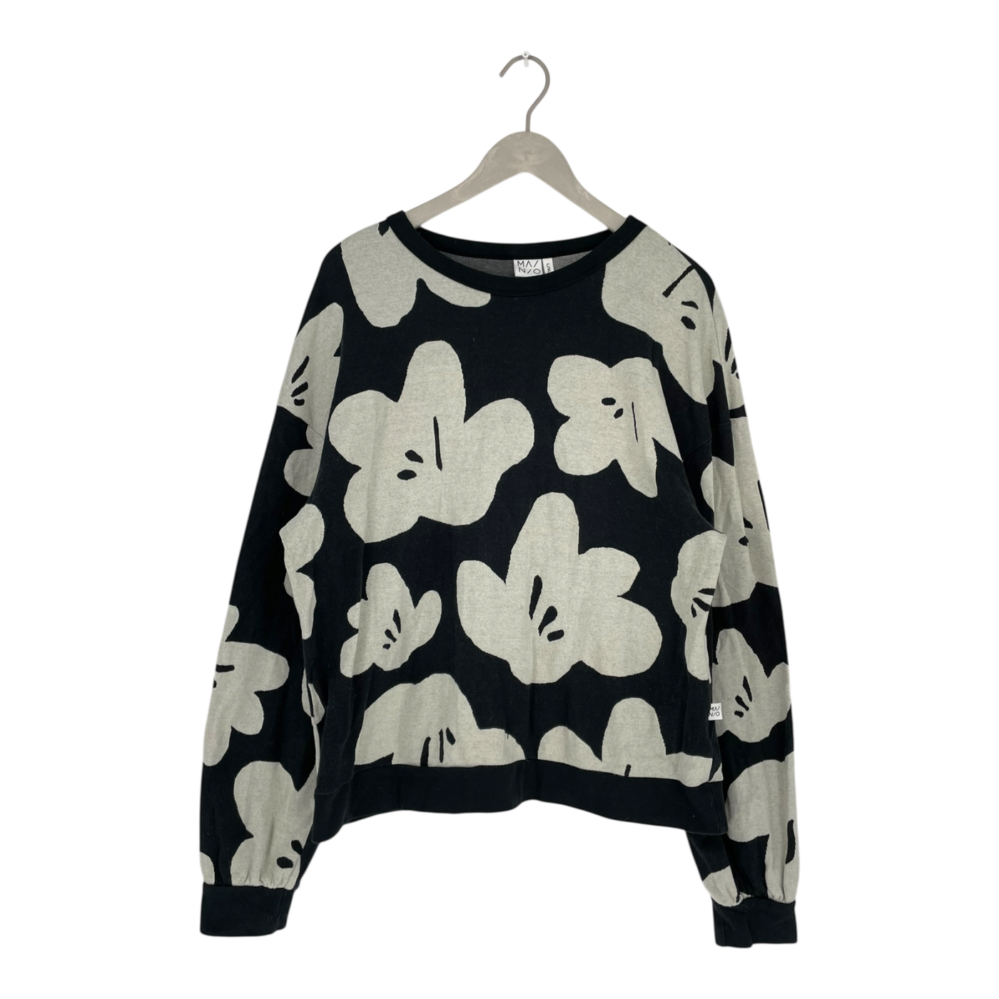 Mainio jaquard sweatshirt, flowers | woman L/XL