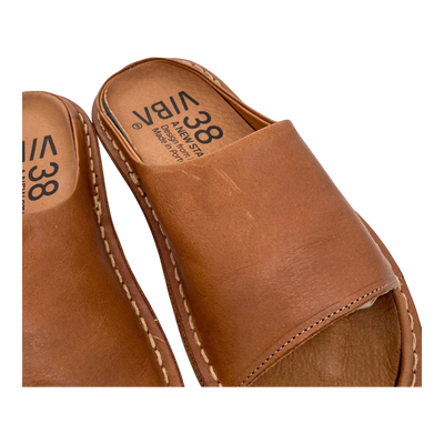 VIBAe Saint Tropez leather sandals, cognac brown | 38