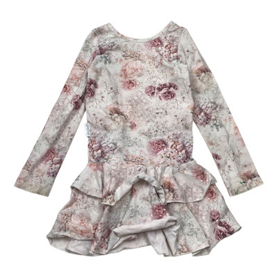 Gugguu frilla dress, flower | 98cm
