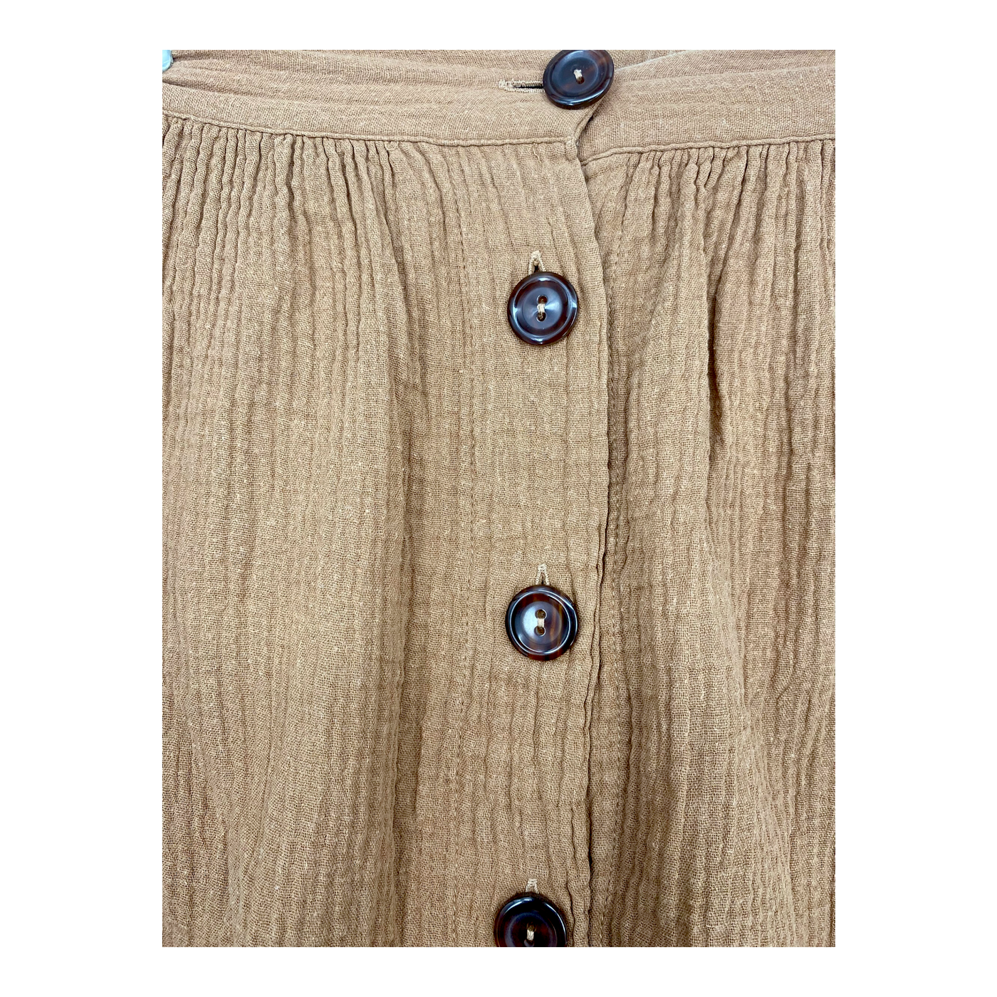Kaiko muslin button skirt, caramel | woman M