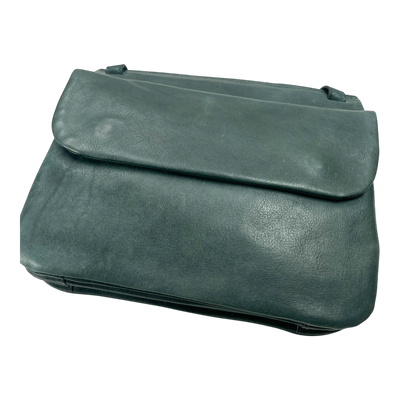 Harold's Bags leather chacoral smooth shoulder bag triple, petrol