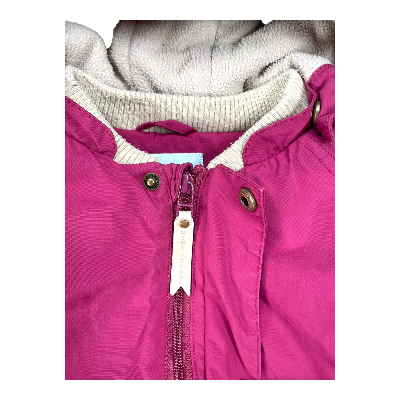 Mini A Ture fleece lined winter jacket, burgundy | 86cm