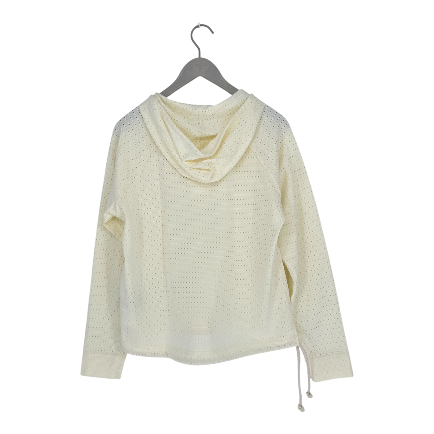 Ommellinen stripe mesh hoodie, cream | woman XS/S
