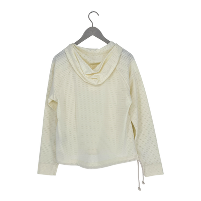 Ommellinen stripe mesh hoodie, cream | woman XS/S