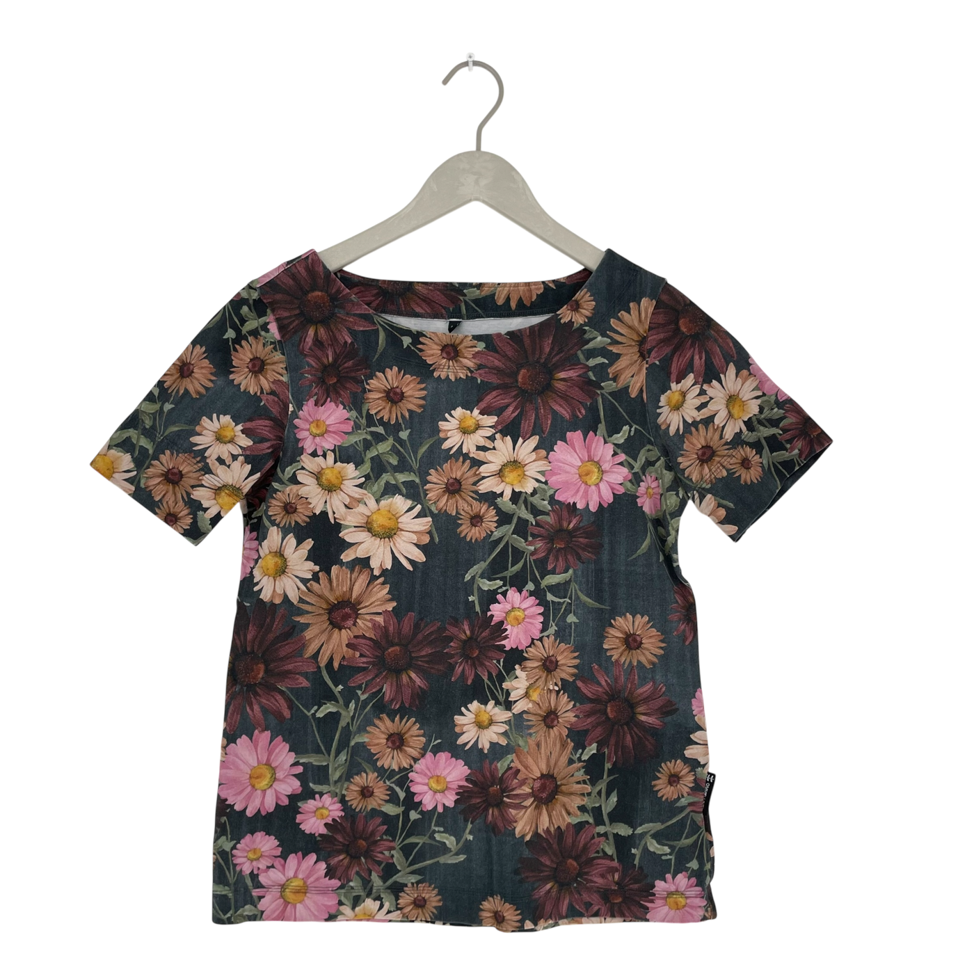 Ommellinen t-shirt, vintage flowers | woman M