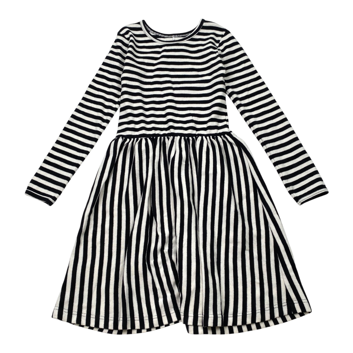 Metsola rib dress, stripes | 134/140cm