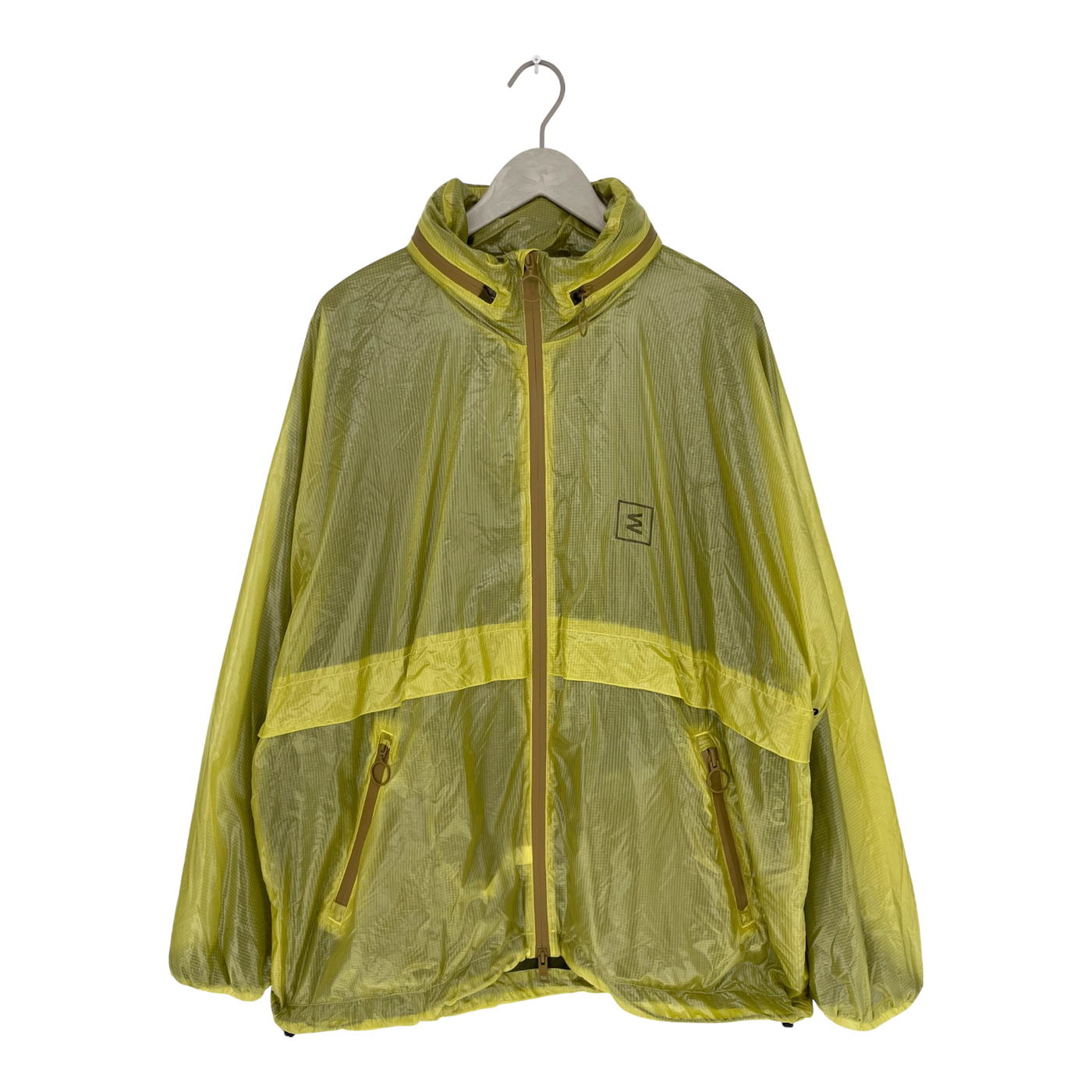 Embassy of Bricks and Logs marpak rain jacket, lime green | woman L