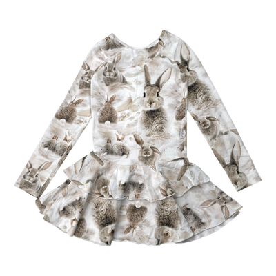 Gugguu frilla dress, bunny | 134cm