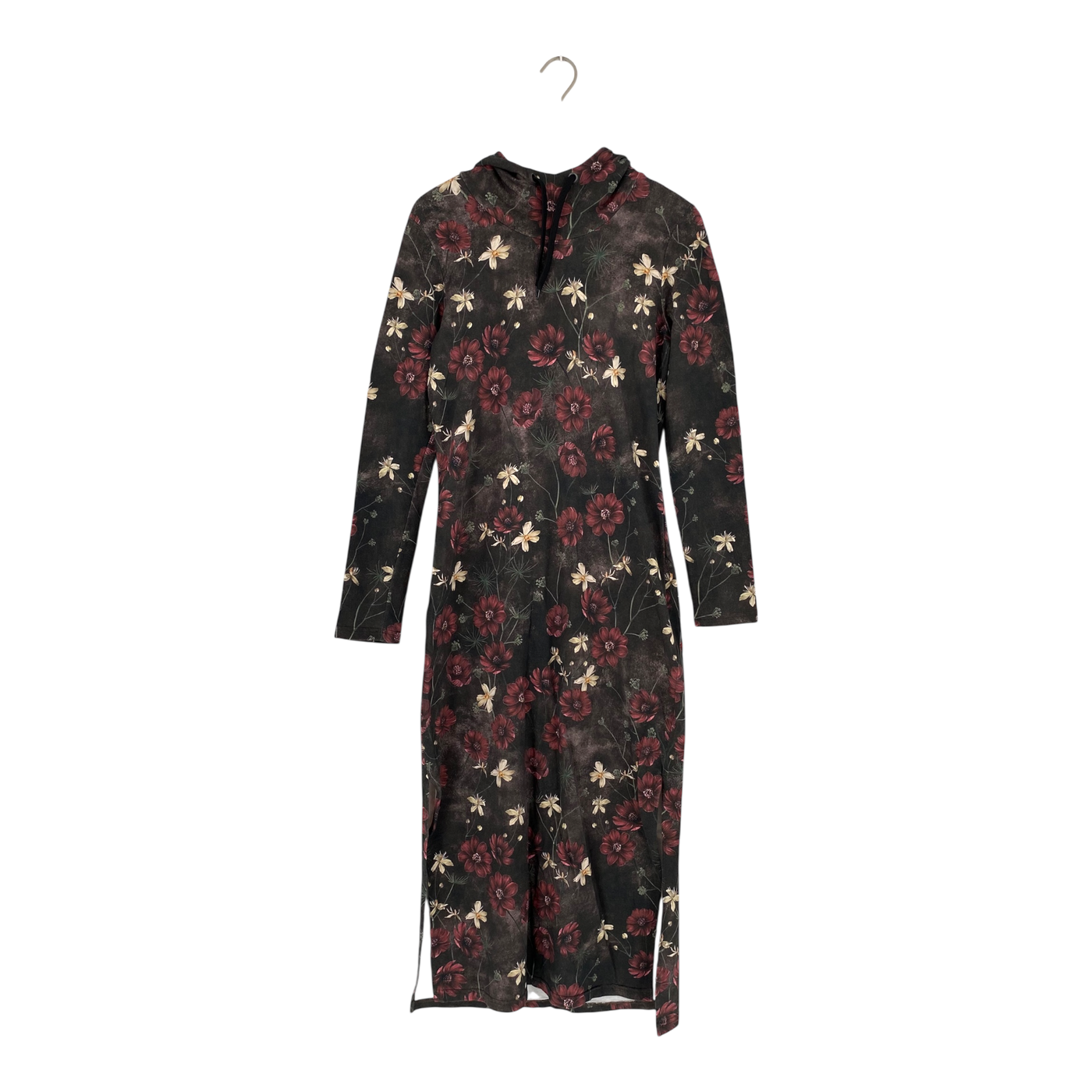 Versonpuoti hooded tricot dress, flowers | woman L
