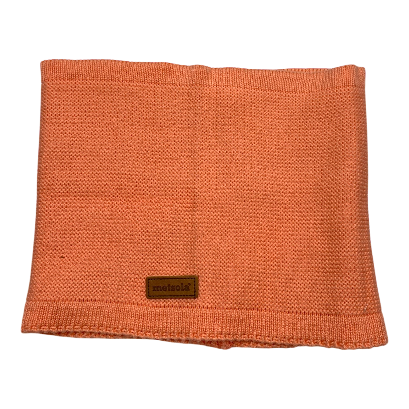 Metsola knit cotton tube scarf, coral | onesize