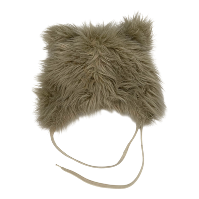 Metsola fur beanie, beige | 1-3y