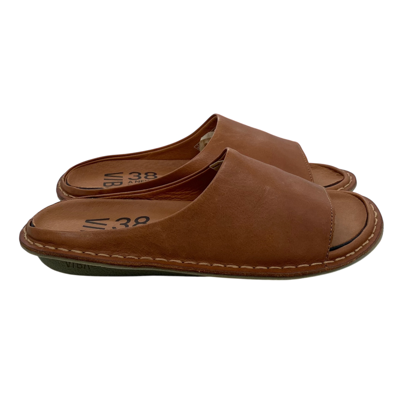 VIBAe Saint Tropez leather sandals, cognac brown | 38