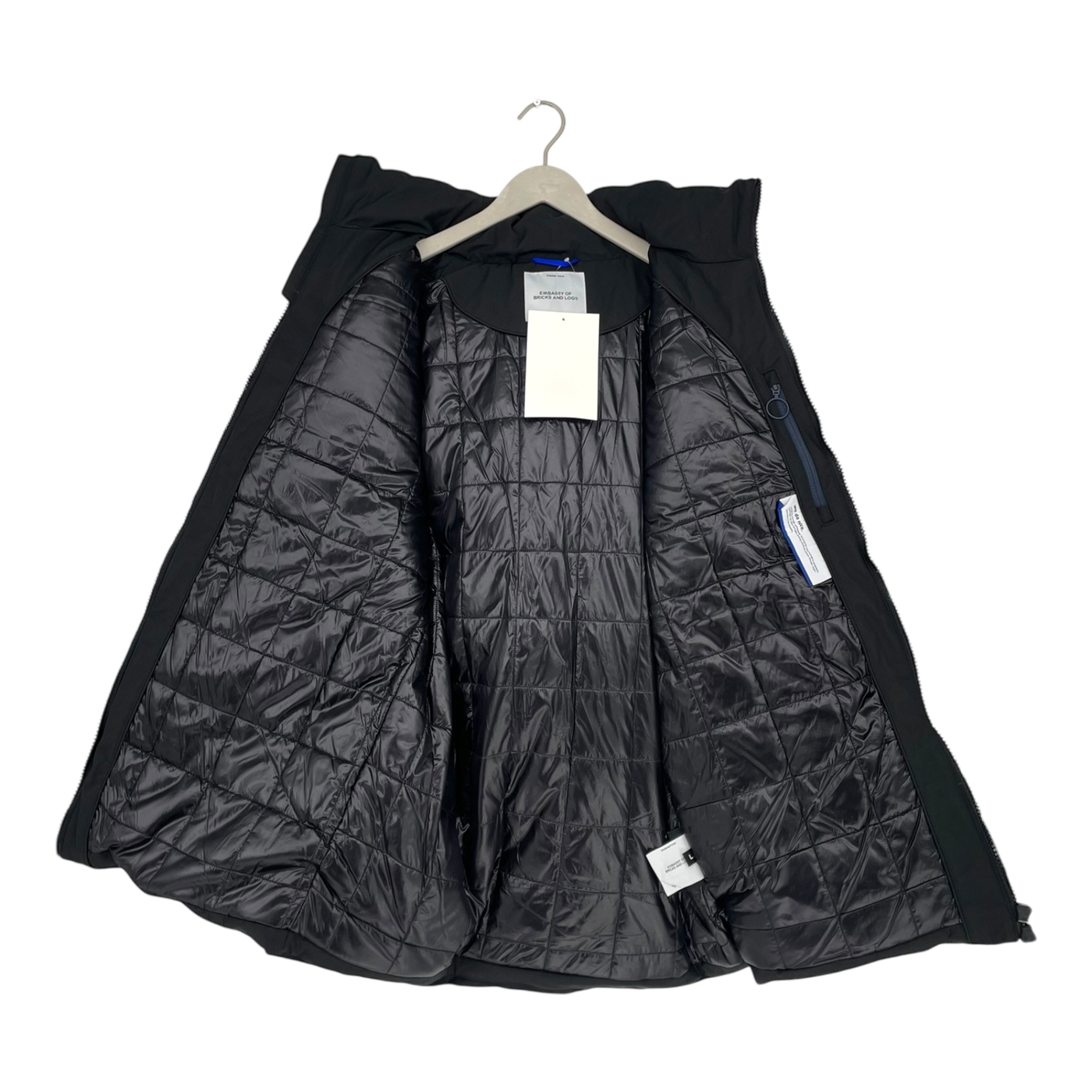 Embassy of Bricks and Logs haddock parka jacket, black | unisex L