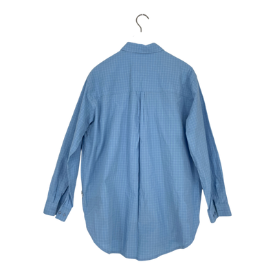 Makia woven shirt, blue grid | man M