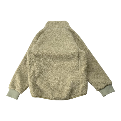 Mini A Ture matcedric teddy zip jacket, beige | 104cm