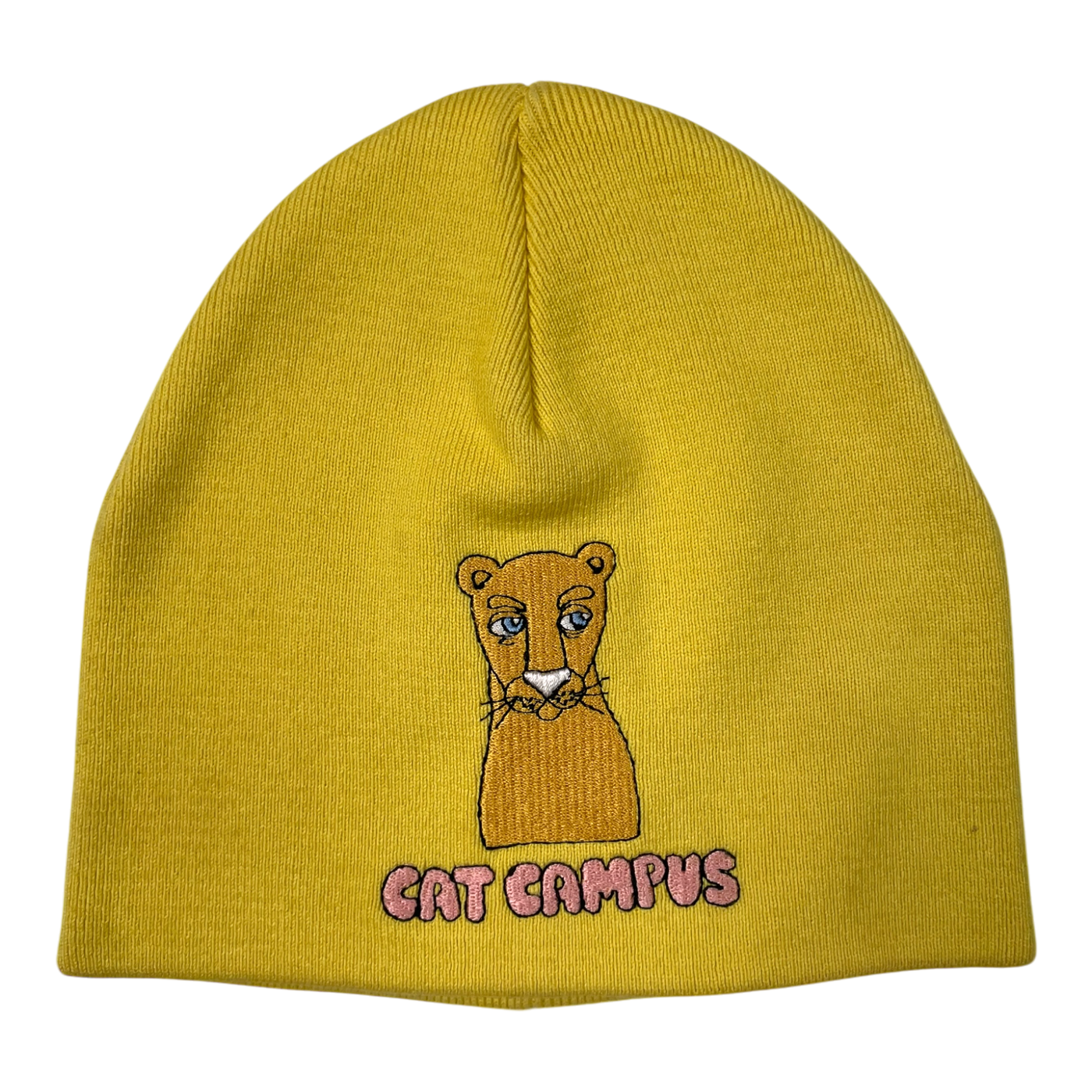 Mini Rodini knitted beanie, yellow cat campus | 52/54cm