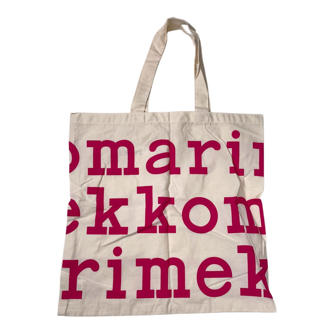 Marimekko logo bag, ivory & deep pink | onesize