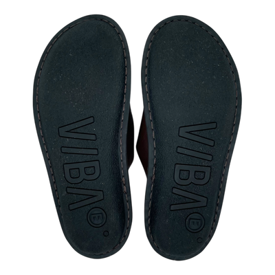 VIBAe Roma leather slippers, cocoa brown | 46