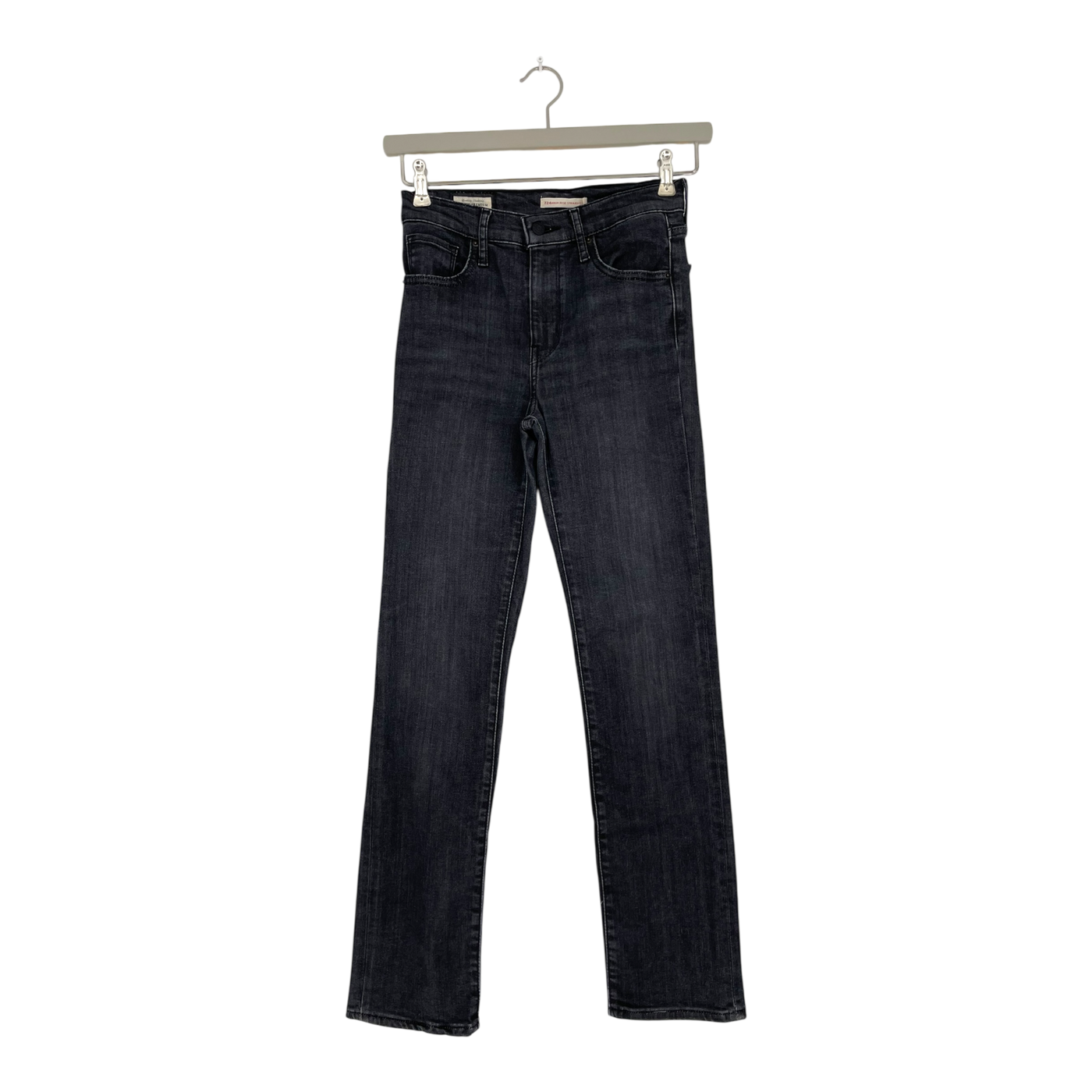 Levi's 724 high rise straight jeans, dark grey | woman W26 L30