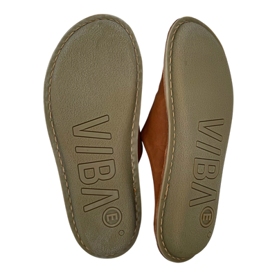 VIBAe Roma leather slippers, cognac brown | 46
