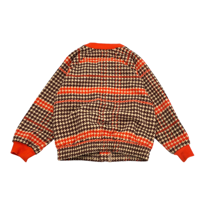 Mini Rodini sweat jacket, red / brown | 104/110cm