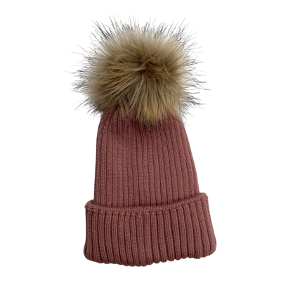 Gugguu Merino pelziger Mütze, alte Rose | L