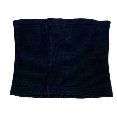 Metsola knit cotton tube scarf, black | onesize
