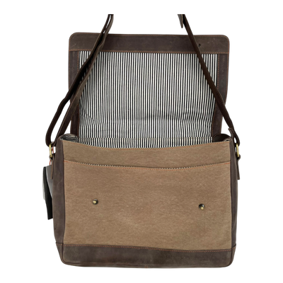 Holzrichter leather briefcase, brown